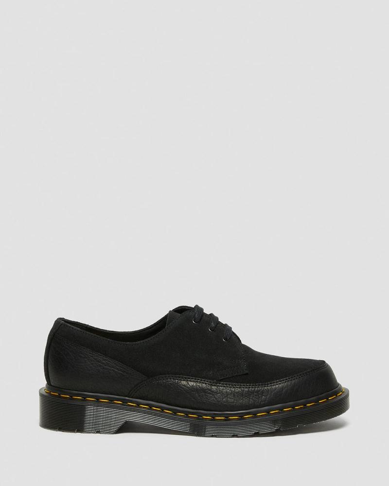 Dr Martens 1461 Guard Made in England Læder Snøresko Dame Sort | DK 331ZUT